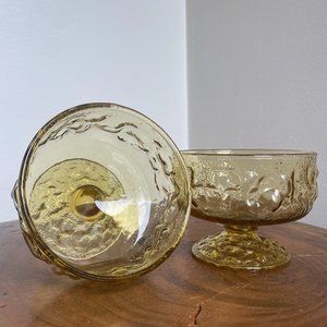 amber textured dessert dishes